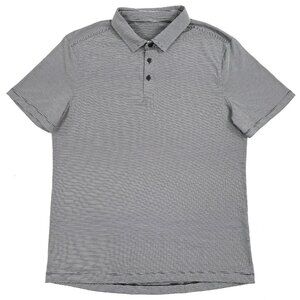 Lululemon Polo Shirt Mens Size Small Black Short Sleeve Golf Casual Athleisure